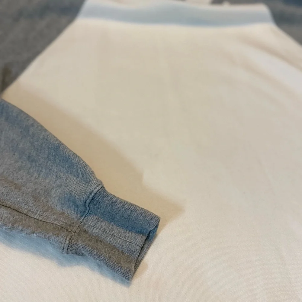 J. Crew Men's Crewneck Sweater in Gray and White